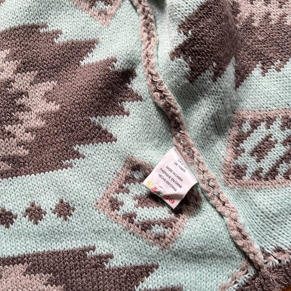 RETROD retro sweater pale mint green/pale brown , size Small - Picture 8 of 14